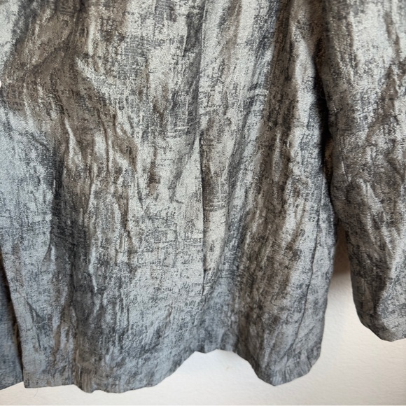 Eileen Fisher Grey Open Front Blazer Jacket Sz 1X - Picture 4 of 9